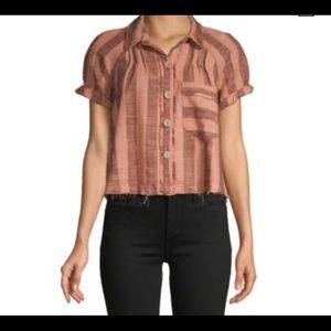 FREE PEOPLE stripe cotton blend sun baked XL